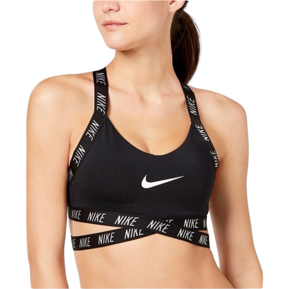 Nike Indy Dri-FIT Cross-Back Compression Low-Impact Sports Bra size small black